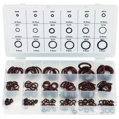 ASSORTIMENTO O-RING IN GOMMA VITON METRICA GUARNIZIONE ORING KIT SET UTENSILI ASSORTITI ALTO CALORE - Immagine 1 di 2