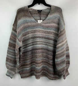 Halogen Pullover Espresso Multi Grobstrick Pulli V-Ausschnitt Langarm 2X NEU - Bild 1 von 7