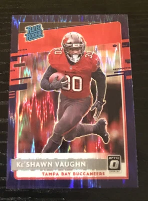 2020 Panini Optic Ke’Shawn Vaughn Rated Rookie Purple Shock Prizm - Image 1 of 2