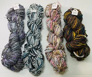 Lucci Yarns Mini Magic Cotton Metallic Yarn Lot of 4 Assorted Not Plied #GG - Picture 1 of 4