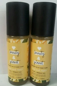 2 Love Beauty & Planet 3-in-1 Benefit Oil, Coconut Oil & Ylang Ylang, 4 Oz each  - Picture 1 of 2