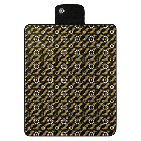 Boston Bruins Picnic Blanket (Hex Stripe) OFFICIAL NHL Cover