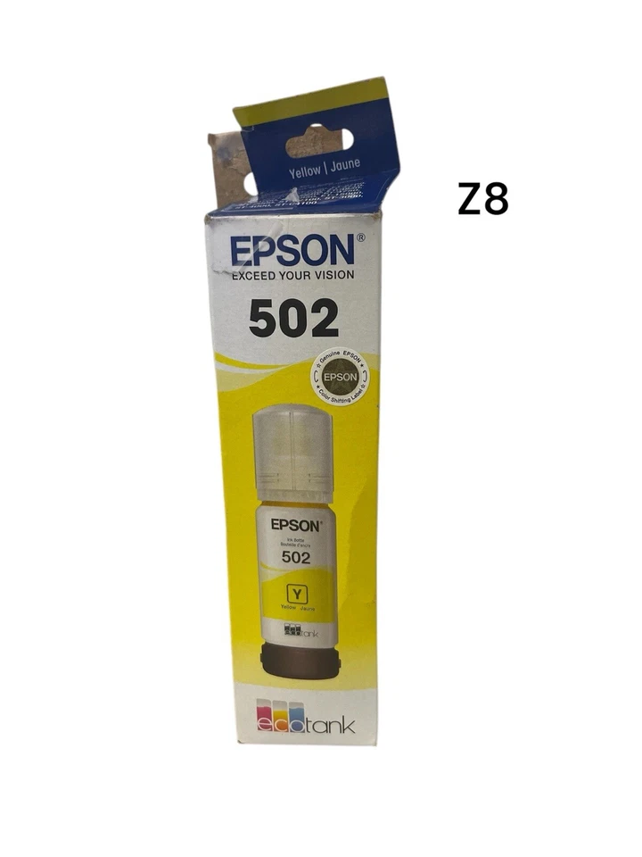 1-Pack 07/2028 Genuine Epson T502 Yellow EcoTank Ink Bottles T502420-S 127mL NIB - Image 1 of 1