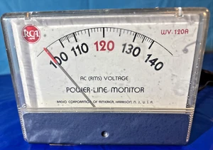 Vintage RCA Power-Line Monitor WV-120A Meter USA WORKS AC RMS Voltage - Zdjęcie 1 z 7