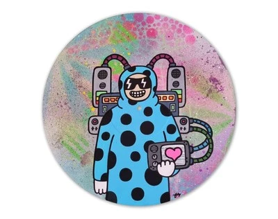 Operativos con cable - LuvR - Original, pintado, graffiti, arte en vinilo de 12". Kidrobot,  Foto 1 de 3