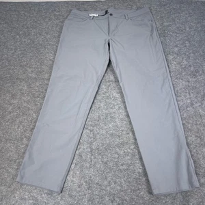 Pantalone Lululemon Uomo 40x31 Grigio Commissione Vestibilità Classica Warpstreme Elasticizzato Chino - Foto 1 di 6