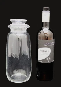 Steuben Cut Glass Cocktail Shaker Carafe with Lid with Double Spout Signed - Picture 1 of 10