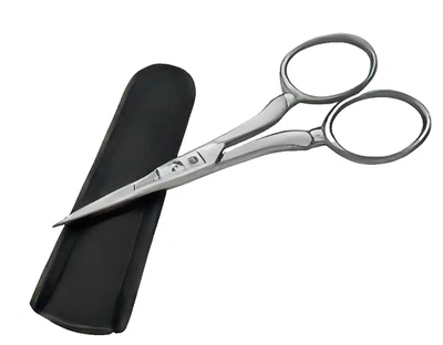 Tijeras bordadas Dovo Anne 3,5" con funda de cuero Alemania Foto 1 de 4