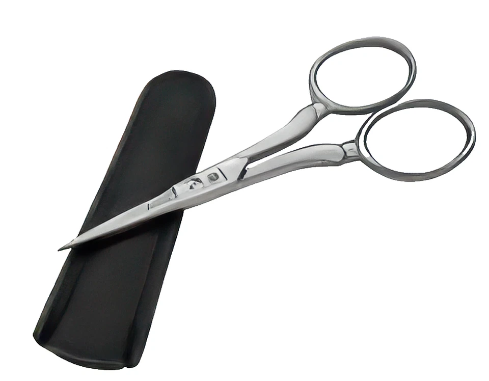 Dovo Embroidery Scissors Anne 3.5" w/ Leather Sheath Germany - Image 1 of 4