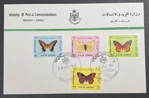 Jordan, FDC 11992 Butterflies FDC - Bild 1 von 1