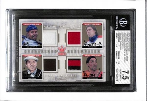 2012 SPORTKINGS MEMORABILIA #4 GRIFFEY JR, ROY, HOGAN, & PIPPEN 7/10 - BGS 7.5 - Picture 1 of 2