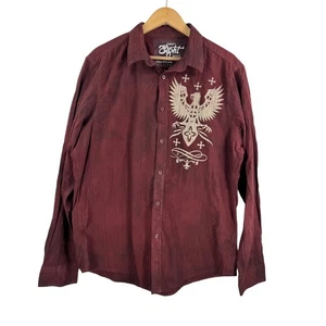 Eighty Eight Mens Long Sleeve button shirt Goth Medieval biker sz XL - Picture 1 of 6