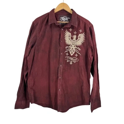 Eighty Eight Mens Long Sleeve button shirt Goth Medieval biker sz XL - Image 1 of 4