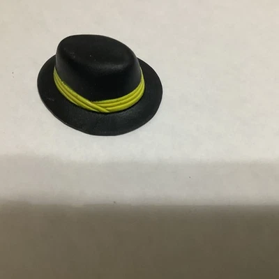 De colección WWE WWF LJN Accesorio Original Reverend Slick Sombrero Amarillo Negro Rev Foto 1 de 4