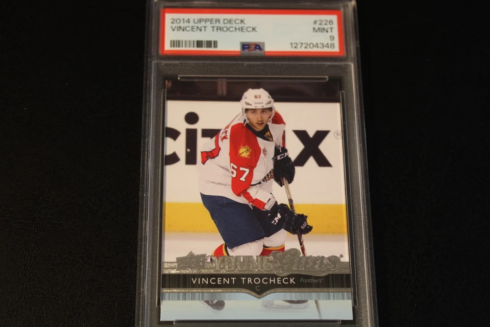 2014 Upper Deck - Young Guns - Vincent Trocheck - Card # 226 - PSA MINT 9 - Image 1 of 4