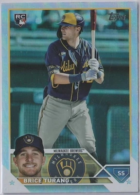 2023 Topps Series 2 Brice Turang Rainbow Foil Rookie RC #530 Milwaukee Brewers - Image 1 of 2