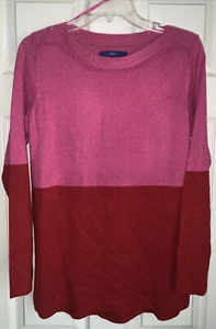 Apt 9 Para mujer Rojo Rosa Brillante Bloque de Color Suéter Metálico Pequeño - Imagen 1 de 6