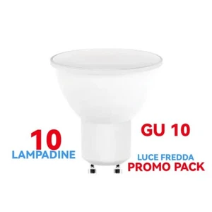 10 LAMPADINE FARETTO LED GU10 6 W 500LM LUCE FREDDA 6500K ULTIMA GENERAZIONE X10 - Imagen 1 de 1