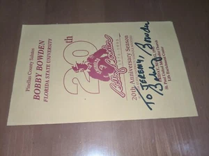 Bobby Bowden Firmado 1995 20 Aniversario Temporada Programa FSU - Imagen 1 de 1