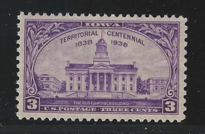 EE. UU. SELLO #838 — 3c IOWA CENT'L — XF-EXCELENTE — COMO NUEVO — CLASIFICACIÓN 95 - Imagen 1 de 2