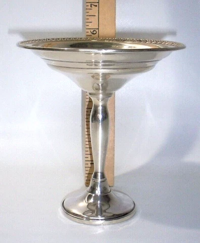 Antique Hooijkaas Sterling Silver Weighted #36 Compote, Dutch, Rare! Cover