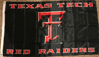 BANDERA BG NEGRA TEXAS TECH RED RAIDERS 3x5 pies superior desvanecimiento resiste vendedor de Estados Unidos Foto 1 de 4