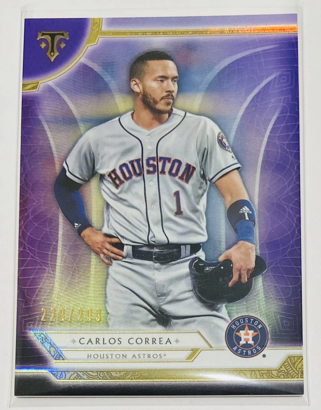 2018 Topps Triple Threads Amethyst /299 Carlos Correa #14 MLB Houston Astros