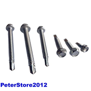 Tornillos de perforación DIN 7504 K 4,2 mm acero inoxidable V2A hexagonal tornillos de chapa VA - Imagen 1 de 1