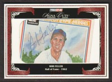 2008 TriStar SignaCuts Baseball Red Framed Autograph Bob Feller 16/25 AUTO