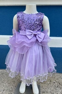 Baiku Purple Party Dress, Girls Size M - Picture 1 of 1