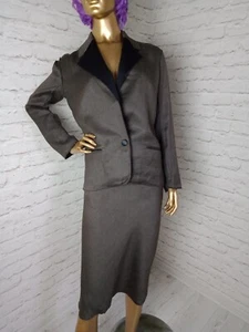 Lanvin Ete 2004 Summer Era Alber Elbaz Linen Women Suit Skirt Blazer Size 36/38 - Picture 1 of 15