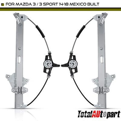 2x Reguladores de ventana eléctrica para Mazda 3 2014-2018 3 Sport delantero izquierdo y derecho Foto 1 de 4