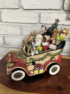 Fitz and Floyd Musical Babbo Natale Mobile Car Ti Auguriamo Buon Natale - Foto 1 di 10