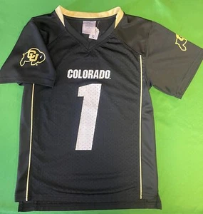 NCAA Colorado Buffaloes #1 Black Jersey Youth Small 6-7 - Picture 1 of 4