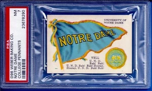 1920 D96 Weber Baking Co. College Wimpel "Notre Dame" Psa 7 (Pop 1) - Bild 1 von 2