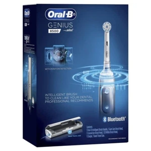 Oral B Genius 8500 Electric Toothbrush Silver + Travel Case New BOXED Teeth Care - Bild 1 von 1