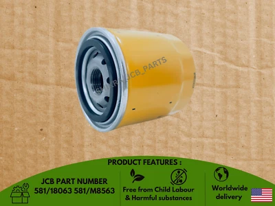 JCB BACKHOE  TRANSMISSION OIL FILTER (PART NO. 581/18063 581/M8563) - Image 1 of 4