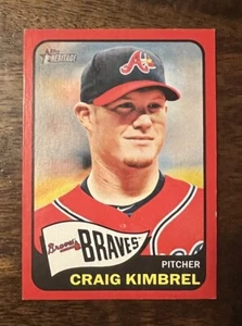 Craig Kimbrel 2014 Topps Heritage Red Border #480 Atlanta Braves - Picture 1 of 2