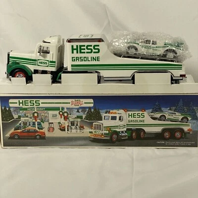 VTG | 1991 HESS | TOY TRUCK AND RACER | MINT IN ORIGINAL BOX - Image 1 of 4