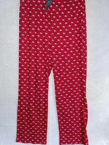 Vineyard Vines Girls Santa Whale Tree Holiday Pajama Pants Red XL Knit Christmas - Picture 1 of 3