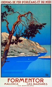 6371.Chemins de Fer Formentor Mallorca,tourisme Poster.French Wall Art Decor - Picture 1 of 1