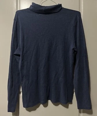 Pullover para mujer Karen Scott manga larga XL algodón azul cuello falso 100 % algodón Foto 1 de 4