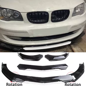 For 1 Series E82 E87 120d 118i F20 Glossy Front Bumper Spoiler Lip Splitter Kit - Foto 1 di 8