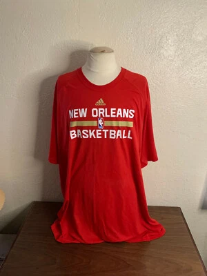 NBA New Orleans Pelicans Basketball Short Sleeve Shirt Red adidas Size 4XLT - Image 1 of 4