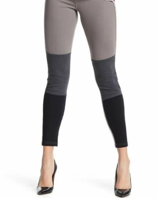 (全新带标签)Hue 女式拼色牛仔打底裤钢灰色 XS/S/M/L 码 — 第 1/4 张图片