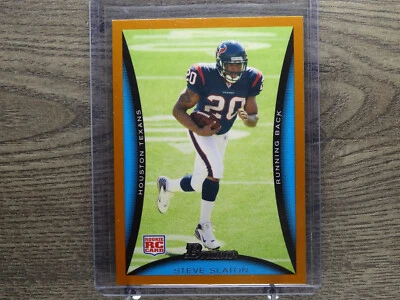 2008 Bowman Orange #189 Steve Slaton /250 - Image 1 of 2