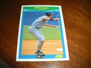 1990 Score Rising Stars Kevin Maas New York Yankees #27