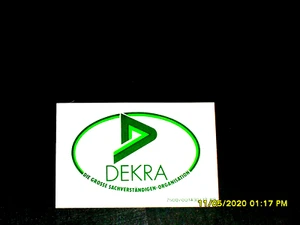 Pegatina / pegatina + DEKRA + ovalada en rectángulo + pequeña - Imagen 1 de 1