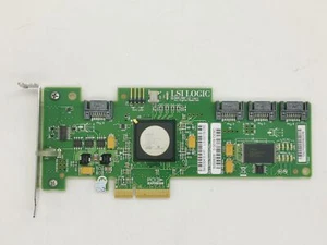 Low-Profile HP LSI Logic SAS3041E-HP 4-Port PCI-e SAS SATA RAID Controller - Picture 1 of 8