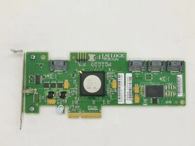 Low-Profile HP LSI Logic SAS3041E-HP 4-Port PCI-e SAS SATA RAID Controller - Image 1 of 4